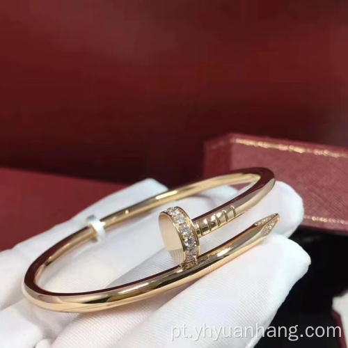 pulseiras de diamante de ouro rosa com platina